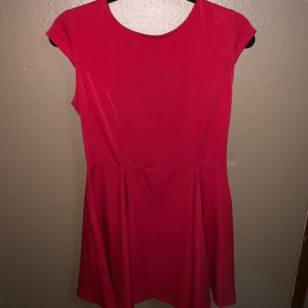 Backless little red dress